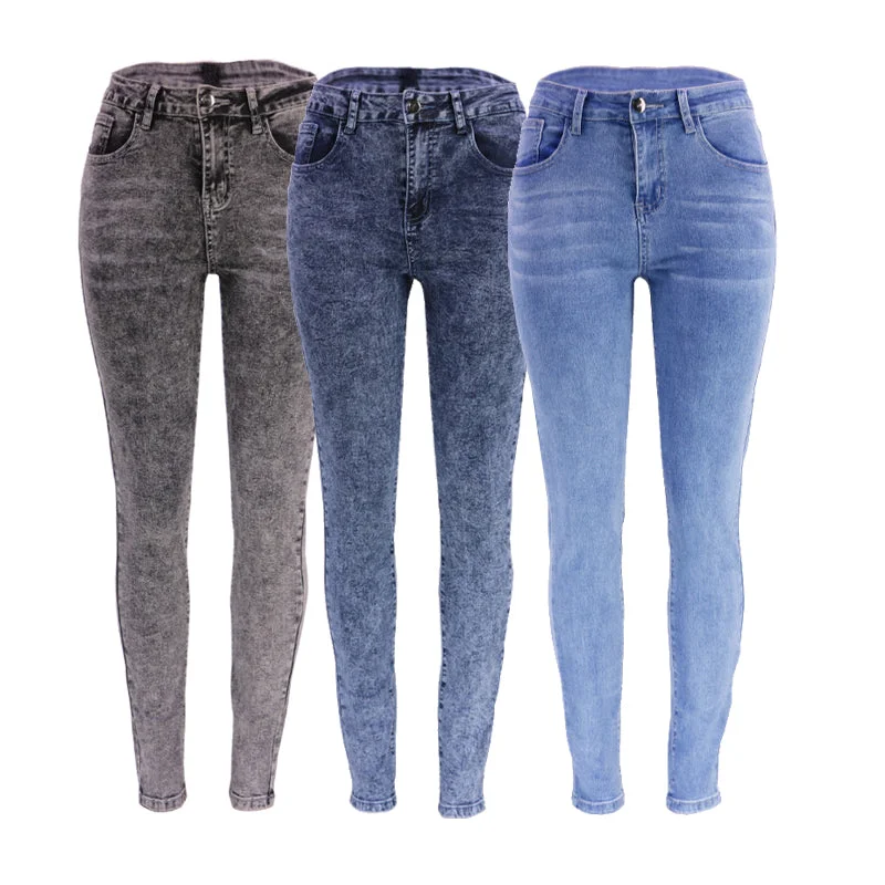 2022 arrival women's jeans elastic pencil pants skinny jeans teen student summer jeans slim pants ladies