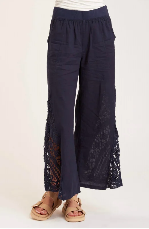 Ismay Wide Leg Pants In Black