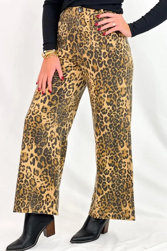 Leopard Wide Leg Pants