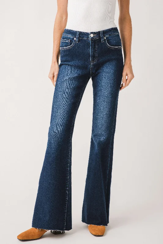 Risen High Rise Clean Pajama Flare Jeans