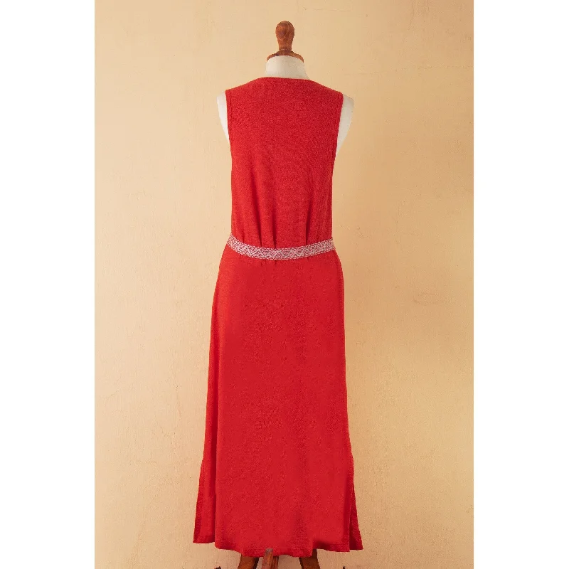 Novica Handmade Andean Passion Soft Midi Dress