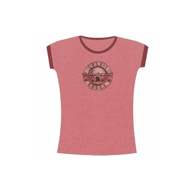 Guns N' Roses Bullet Duotone - Heather / Red T-Shirt