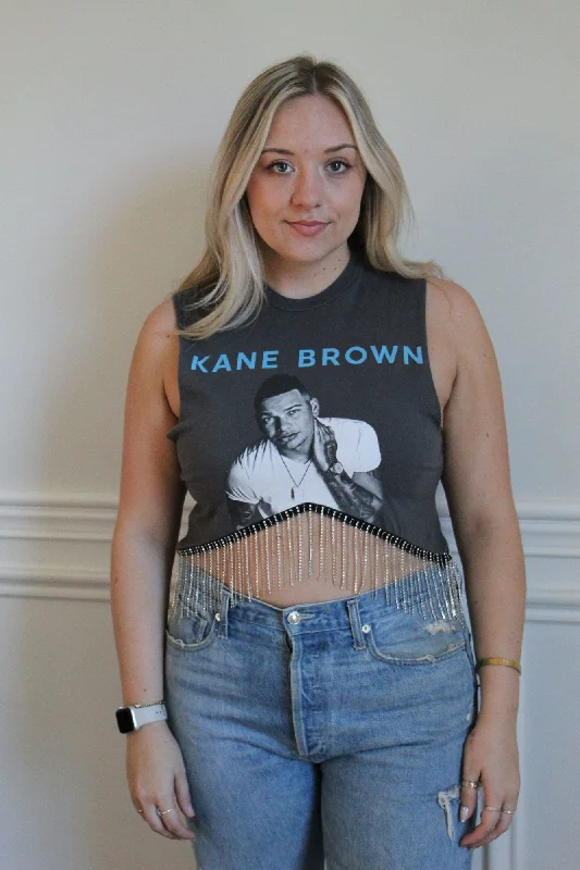 Kane Brown Rhinestone Fringe Tank