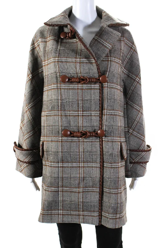 Dice Kayek Womens Duffle Coat  Brown