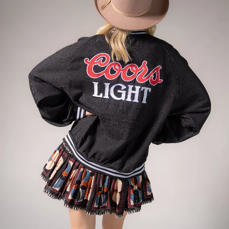 Coors Light Official Tm - Stadium Denim Jacket - Washed Black Denim