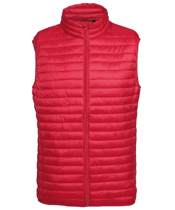 Red - Tribe fineline padded gilet