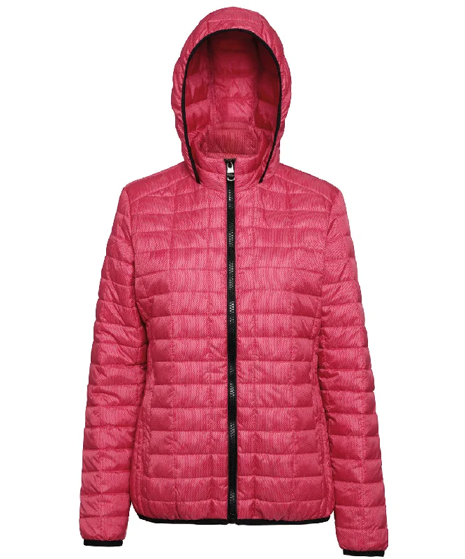 Red - Women's honeycomb hooded jacket