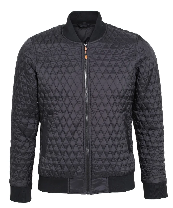 Black - Women's quilted flight jacket