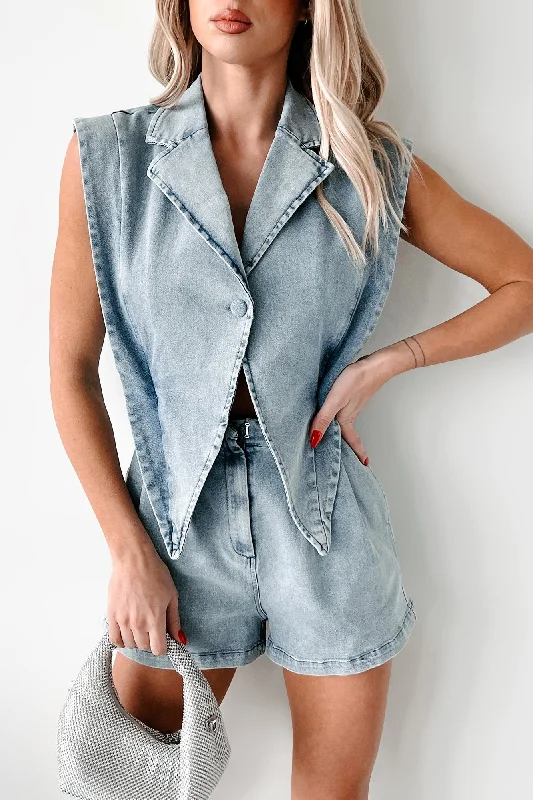 Exploring Boundaries Denim Romper (Denim)