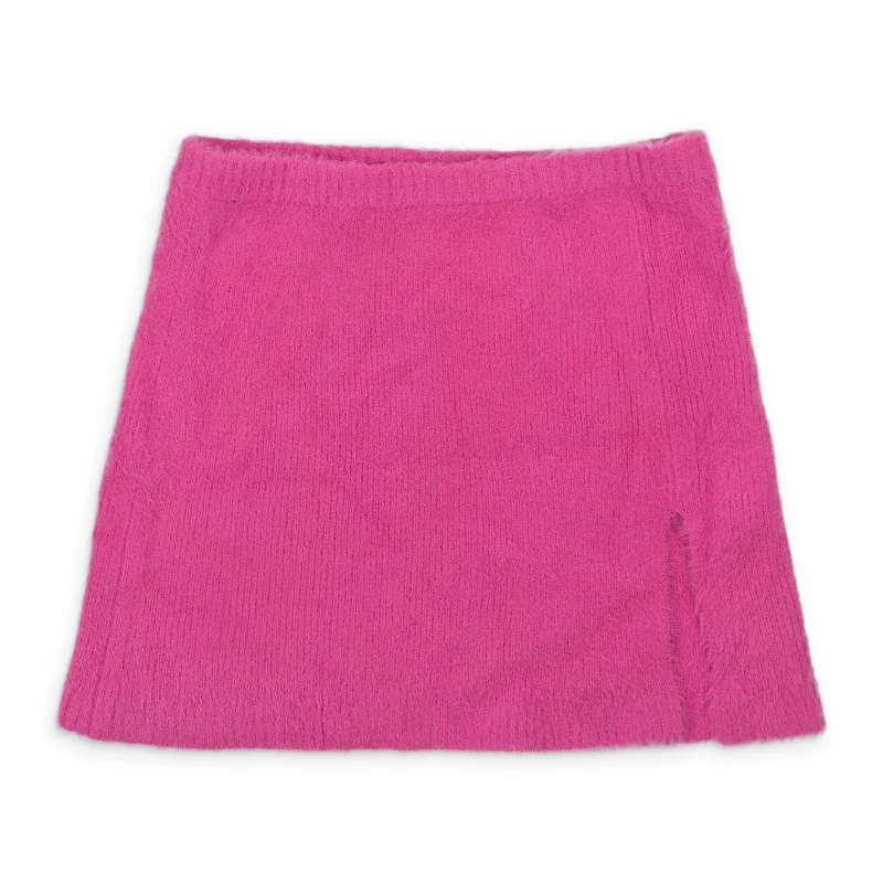 FURRY FUSCHIA MINI SKIRT