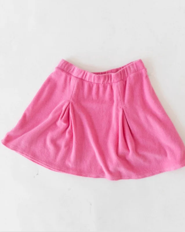 Terry Cloth Tennis Skirt In Cotton Candy