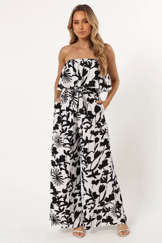 Torie Jumpsuit - Black Floral