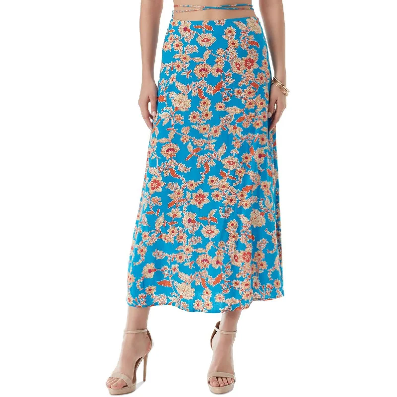 Womens A-Line Side Slit A-Line Skirt