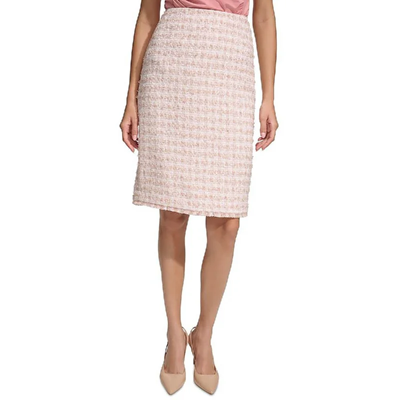 Womens Glen Plaid Spring Chic Pencil Skirt