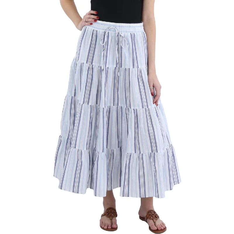 Womens Maxi Striped Maxi Skirt