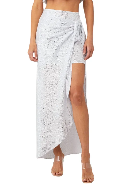 Wrap Me Up Skirt In White Confetti