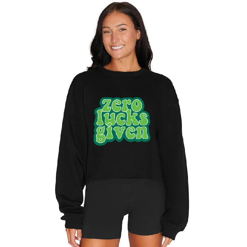 Zero Lucks Given Black Crewneck