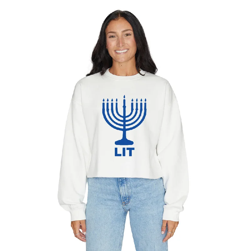 Hanukkah Lit Crewneck Sweatshirt