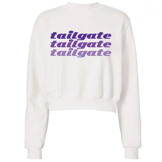 Purple Tailgate Text Sweatshirt