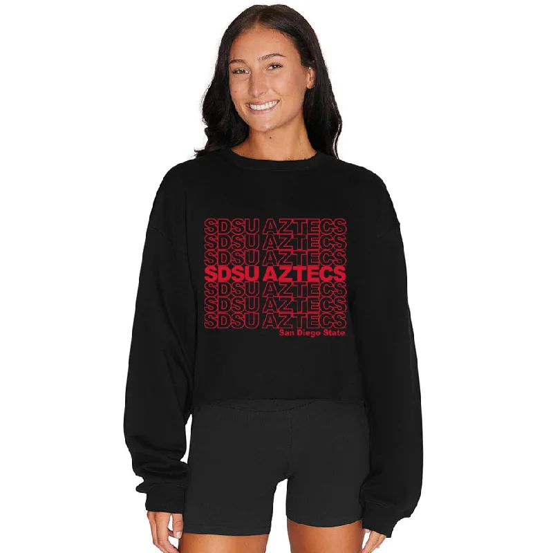 San Diego State Aztecs Repeat Black Crewneck