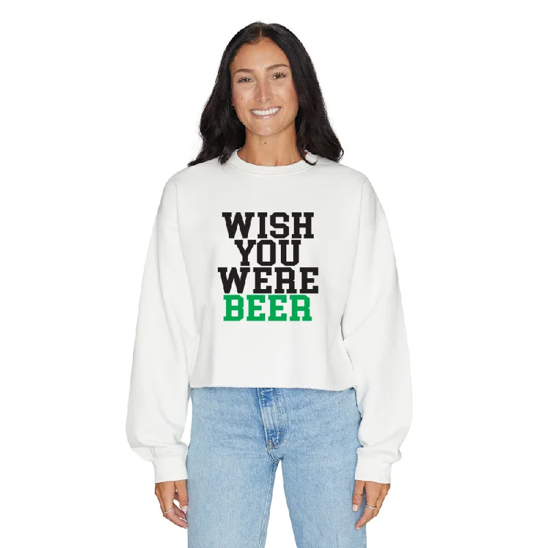 Wish You Were Beer White Crewneck