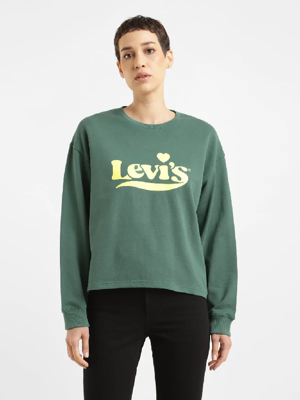 Women's Brand Logo Crew Neck Sweatshirt