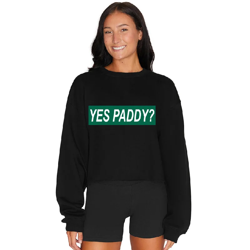 Yes Paddy Block Black Crewneck